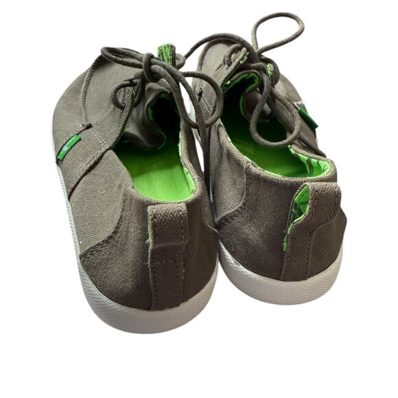 NEW- Sanuk Gray Canvas Lace-Up Loafers Women’s Size 5 US (EU 35 / UK 4) - Picture 3 of 7